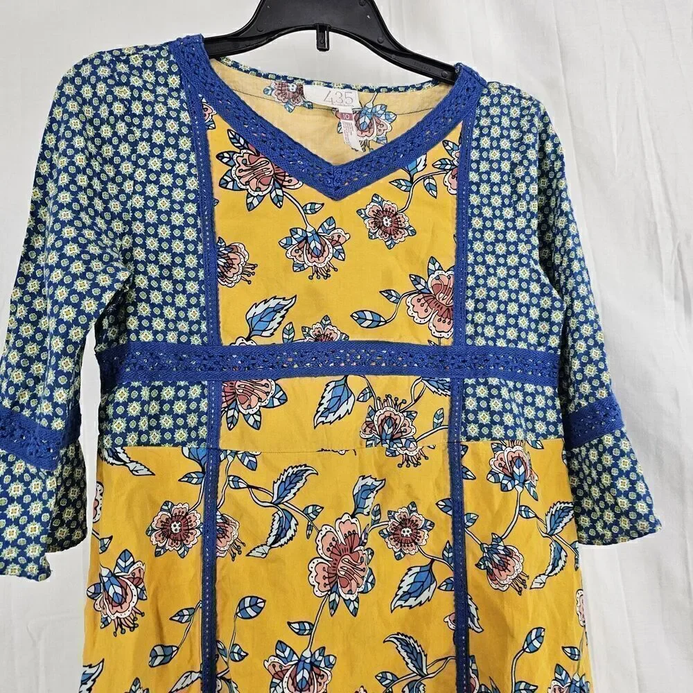 Matilda Jane Size 10 Flower Power Dress Choose your own path Gold Floral 26407D